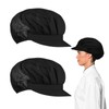 TIEOME Pack of 2 Unisex Elastic Cooking Hat Mesh Breathable
