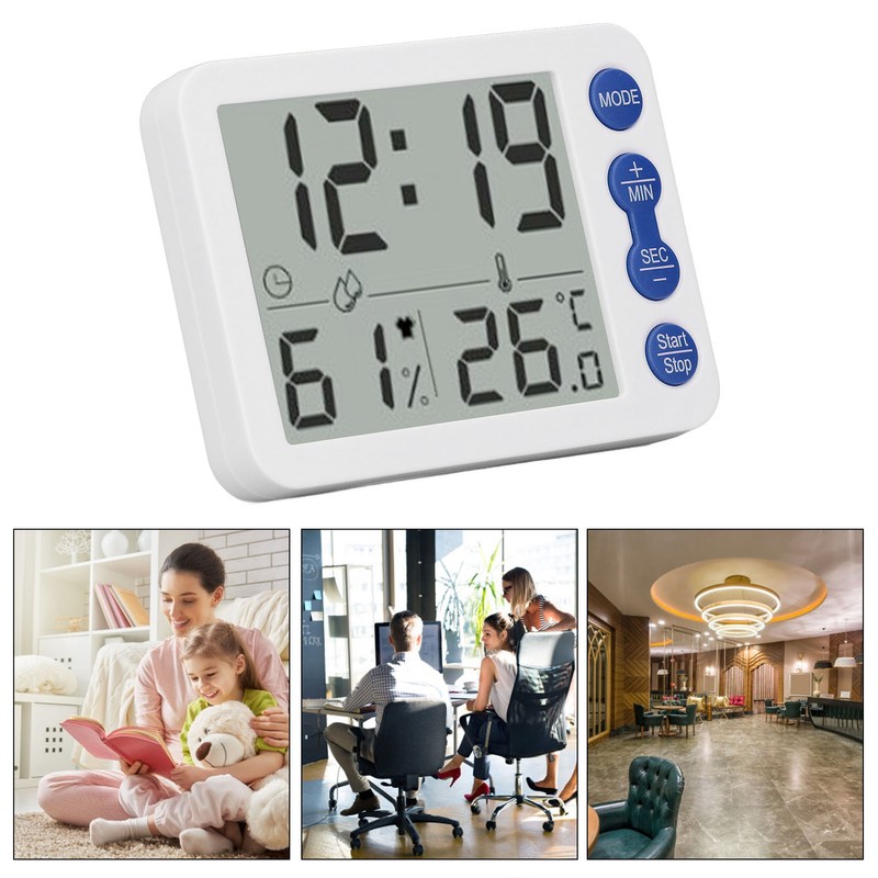 Indoor Digital Temperature Humidity Meter Multifunctional Electronic Thermometer Hygrometer with