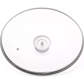 Live Well 32 Cm ( 12.6 in ) Tempered Glass Lid for Frying Pan Replacement Cover