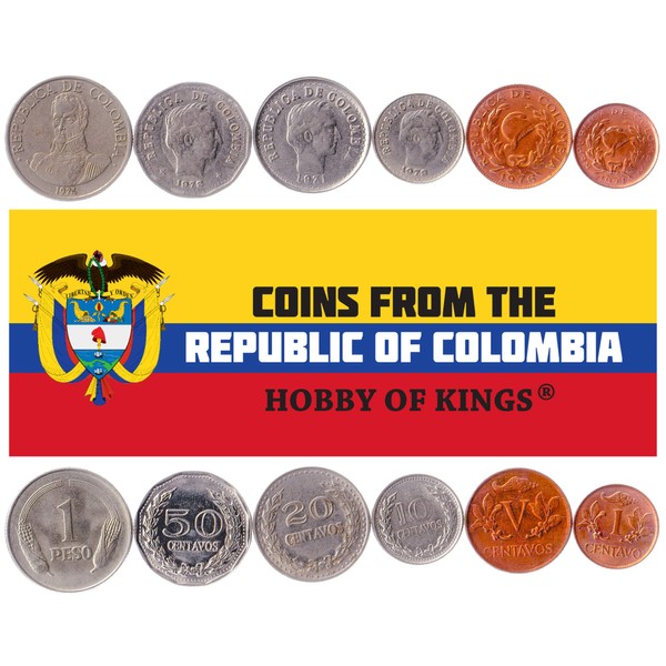 HOBBY OF KINGS 6 Coins from Colombia | Colombian Coin
