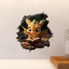 Dragon Reading in Wall Hole Decal - Mouse Hole Wall
