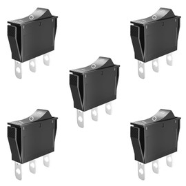 SCOOYUCK Pack of 5 Rocker Switches, SPDT 13.5 mm x 30 mm 3-Pin On/Off/On 12 V 24 V 125 V 250 V Toggle Switch for Car Boat Household Appliances