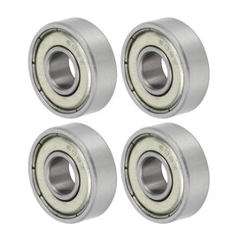 ACROPIX 608ZZ Deep Groove Ball Bearings P5 8x22x7mm Lubricated Bearings Double Metal Seal Silver Tone Scooter Skateboard Wheel - Pack of 4