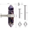 mookaitedecor Set of 2 Amethyst Double Crystal Points Drawer Knobs