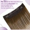 LaaVoo Real Hair Extensions with Invisible Wire Balayage Real Hair