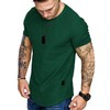 Fashion Mens T Shirt Muscle Gym Workout Athletic Shirt Cotton