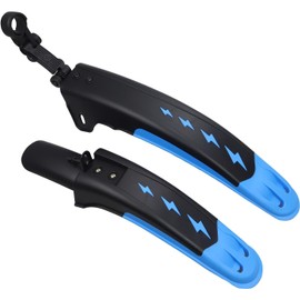 ZUKKA Bicycle Mudguard Set Front and Rear 2 Pieces Universal for Mountain Bike MTB Road Bike Quick Release Suitable for Bicycles 24-29 Inch Blue