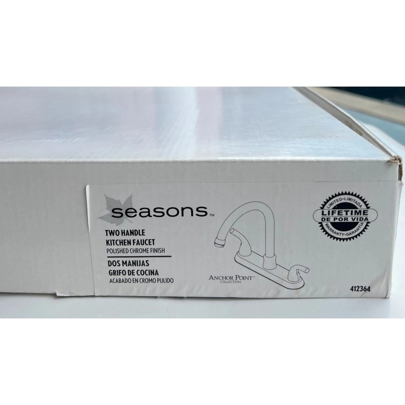 Seasons 412364 Anchor Point Two Handle Kitchen Faucet Polished Chrome