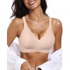 OEAK Womens Comfortable Wireless Bras Push Up Seamless Bralettes Soft