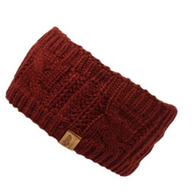 ANGELA & WILLIAM Jewel Encrusted and Solid Color Soft Knitted Ear Warmer Hats Fashion Headbands for Women (HB3044BURGUNDY)