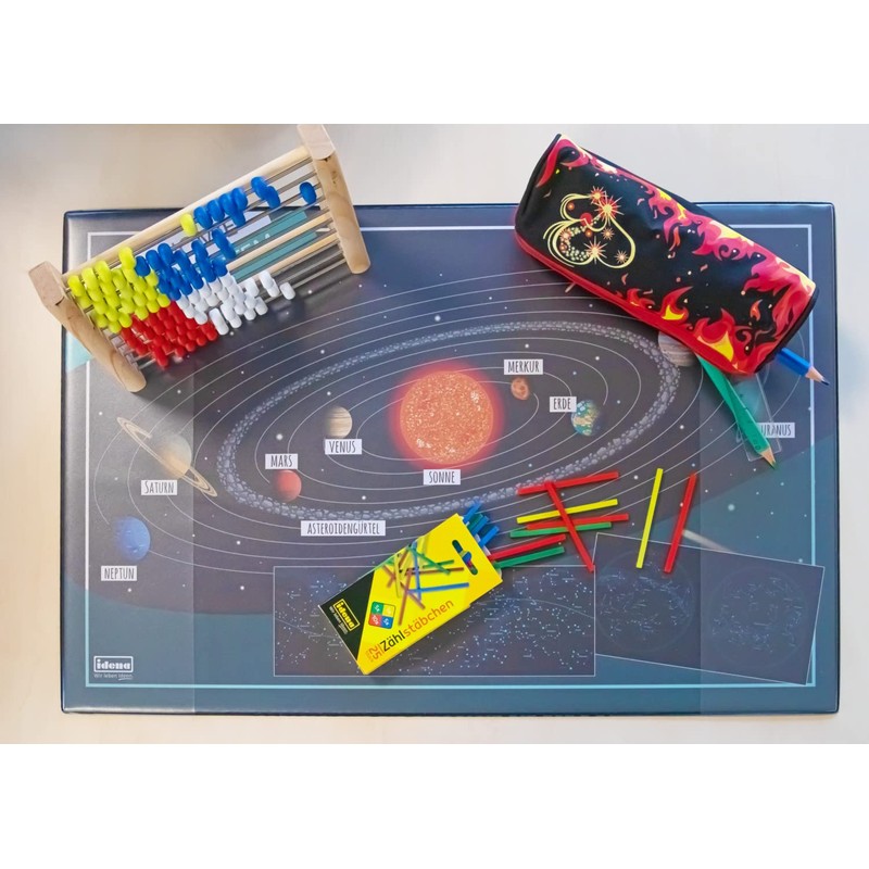 Idena 20101 Wooden Counting Sticks, Pack of 25, Assorted Colours,