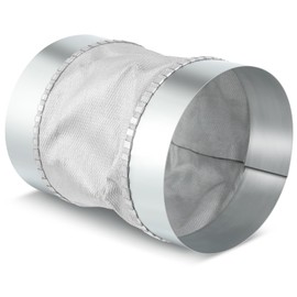 Otoolling 6 Inch Flexible Duct Connector, Round Dryer Vent Connector Galvanized Steel with Waterproof Canvas for Dryers, Range Hoods, HVAC and Other Household Scenarios, Silver, 7.48'' Length