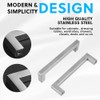 Flintronic 12PCS Brushed Stainless Steel Wardrobe Handles, 160 mm Square