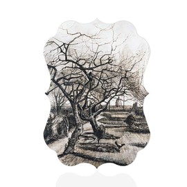 Fastasticdeals Vertical Home Decor Wall Sign Parsonage Garden Nuenen Winter Art Picture Frame Benelux Shape 12x18Inches