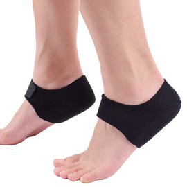 Aimyui かかとサポーター かかとサポート かかと保護カバー 中敷き かかとクッションかかとパットスポーツ 立ち仕事用(L, ブラック)