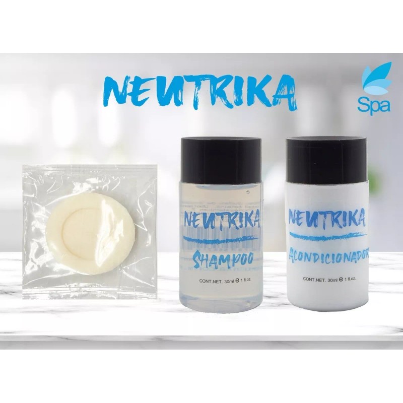Neutrika Amenidades Hoteleras Jabón-shampoo-acondicionador- 150 Pzas.