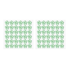 PATIKIL Flower Self-Adhesive Rhinestone Stickers, 2 Sheet/72 Pcs Face Gems Jewel Stickers Crystal Embellishment Sheet for Crafting Nail Decor Makeup DIY, Green