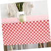 iplusmile 2Pcs Checkered Rectangular Tablecloths Thick Cotton Linen Table Covers
