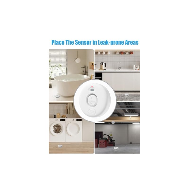 5 Pack Water Leak Alarm Detectors - 120dB Loud Alert