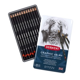 Derwent Graphic Medium Graphite Drawing Pencils, Set of 12, Professional Quality, 34214
