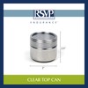 RSVP International Endurance Collection Small Stackable Metal Tins with Clear