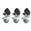3pcs 22mm Swivel Caster Wheels Set with Brake for Photography