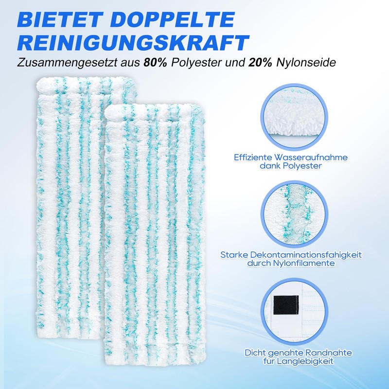 Set of 4 for streak-free floor cleaning, perfect fit