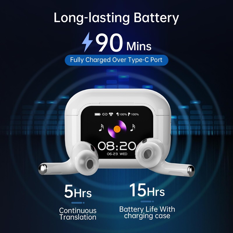 AI Language Translator Earbuds,Translation Earbuds Real time，144 Languages Bluetooth Translator