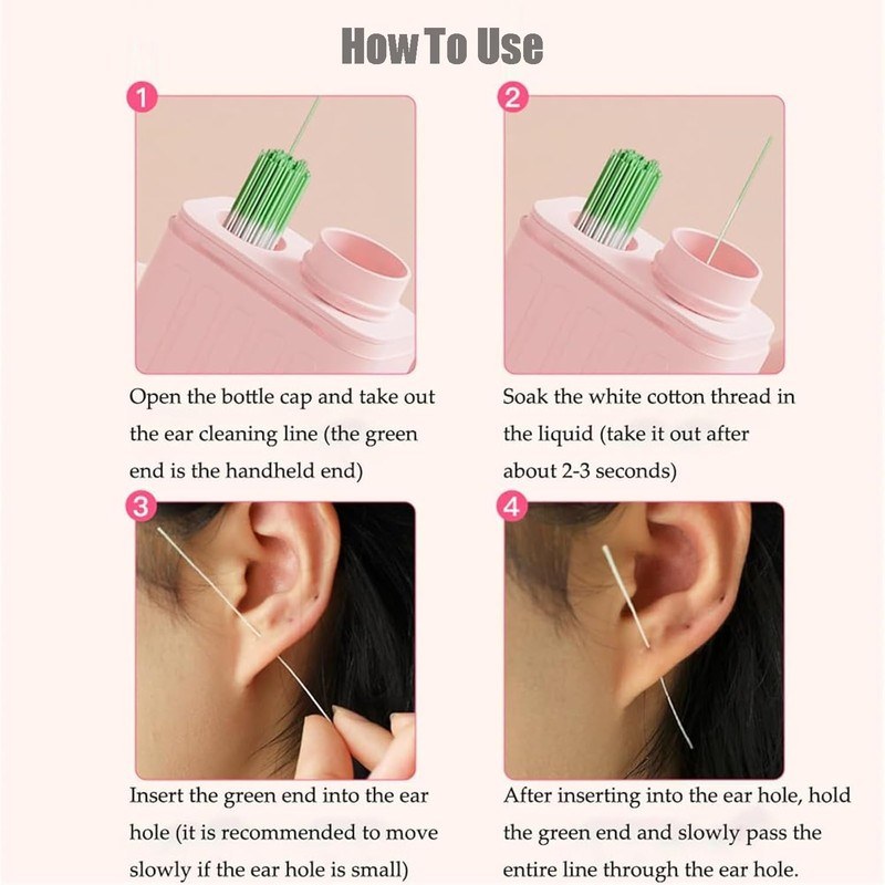Ear Piercing Cleaning Kit, Ear Hole Ear Care Kit, With