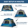 4 Person Instant Cabin Tent with Rainfly, Easy Setup Family