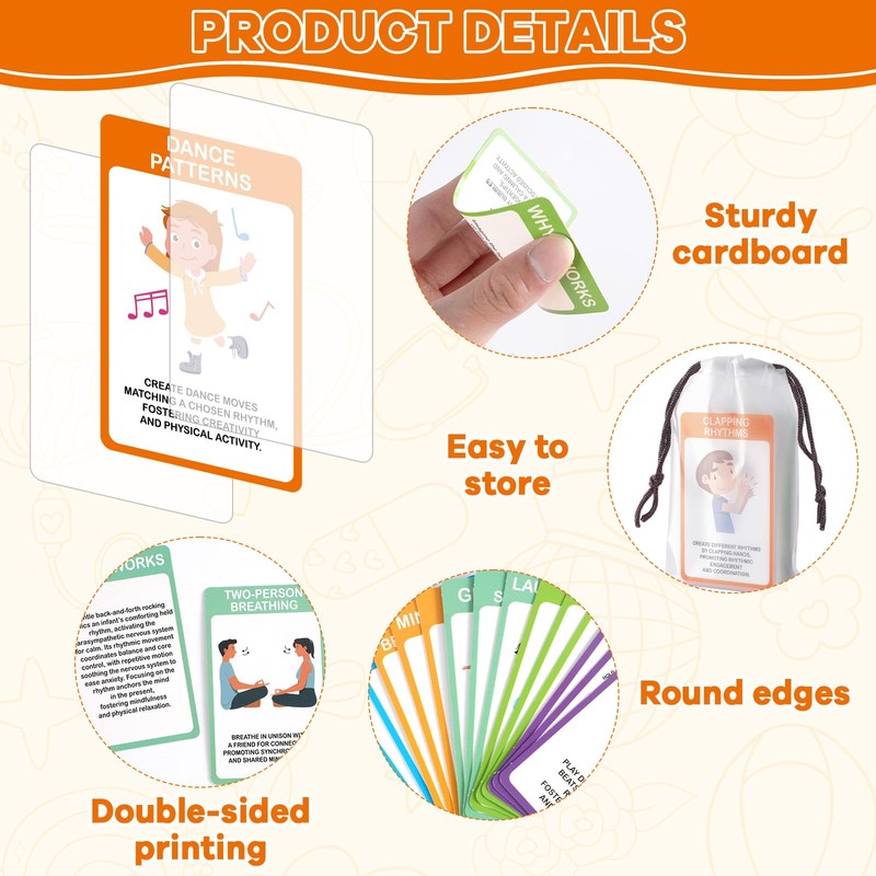 60PCS ADHD Coping Skills Cards Emotional Regulation Tool for Kids