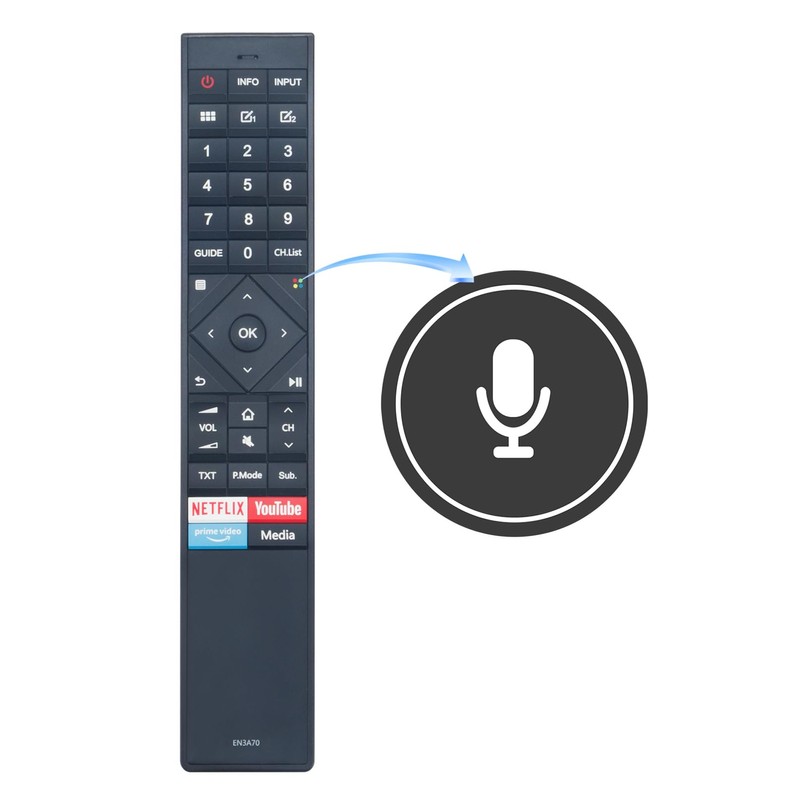 VINABTY-fit EN3A70 Voice Replacement Remote Control for Hisense Smart 4K