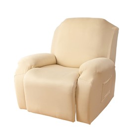 FANSU Recliner Chair Covers 1 Seater for Armchairs with Pockets, Stretch Recliner Slipcover for Electric Chair, Sofa Covers Furniture Protector for Living Room (1 Seater,beige)