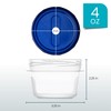 PLASTICPRO Deli Containers Clear bottom With blue Top Twist on