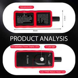 Downhill 1 PC TPMS Relearn Tool, Tire Pressure Reset Device, Compatible with Ford F/E-150 250 350 450 550 Mustang, Lincoln MKX, Mercury Milan (Black & Red)