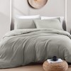LANE LINEN Single Duvet Cover Set Silver - Pre Washed