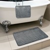 Bathroom Rug Set- 2-Piece Memory Foam Bath Mats- Wavy Microfiber