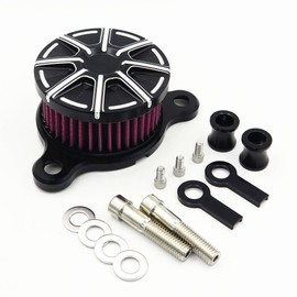 CBCTOC Motorcycle Air Intake Filter Kit For Harley Sportster XL883 XL1200 Iron 883 48 72 1991-2021（Black）