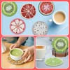 Sesaver 13 Pcs Art Cup Mat Fruit Pattern Art Cup