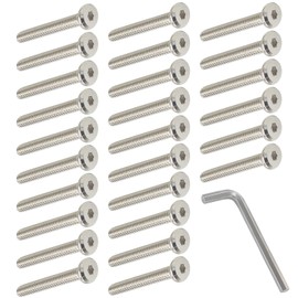 Flat Head Screws M6 x 50 mm Flat Head Screws Pack of 50 Allen Screws Furniture Screws Furniture Connection Screws Partial Thread Steel Galvanised for Furniture Children's Bed Bed and Chairs (M6 x 50)