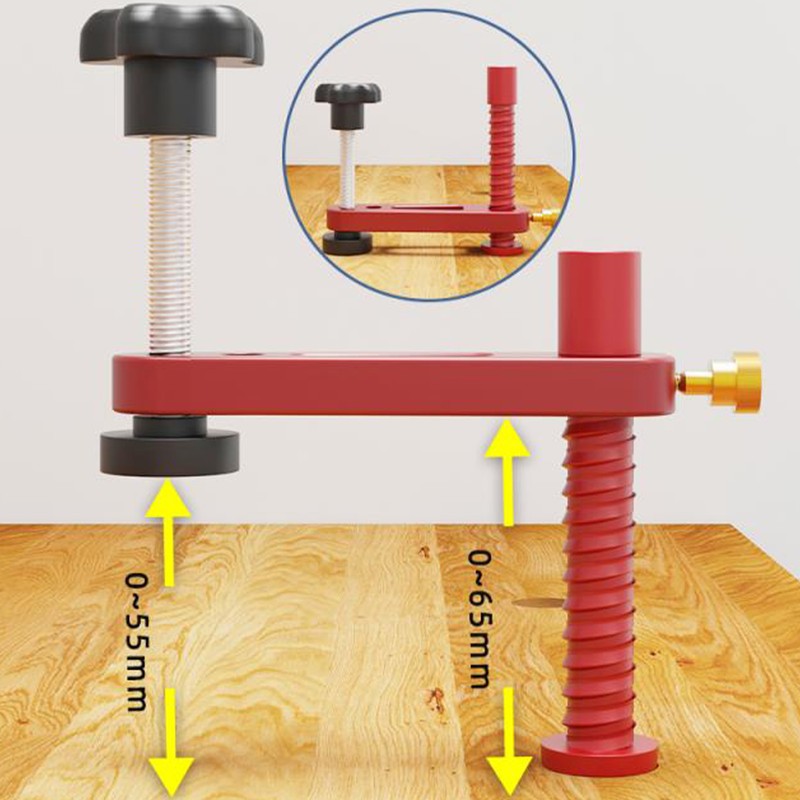 2PCS Bench Dogs Clamp 19mm Red Color Adjustable MFT Table