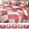Qucover Patchwork Pillowcases 2 Pack Multicolor Floral Printed Pillow Cases