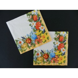 Unbranded 2 (Two) Single Lunch Size 3 Ply Easter Paper Napkins for Decoupage Craft Easter