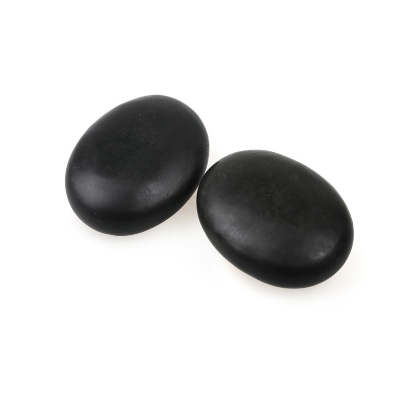Windfulogo 2Pcs Professional Massage Hot Stone Set Natural Lava Heated