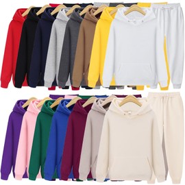 CHAIRAY Women's Hoodie Tracksuit Sweatsuits for Mens Set 2 Piece Hooded Sweatshirts and Sweatpant Sets Jogger Sweatsuit