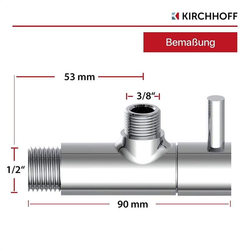 Kirchhoff 98166110-2 Design Universal Angle Valve Set of 2 with