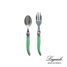 (Laguiole) Jeanneron Laguiole Teaspoon + Teafork Green / (라귀올)장네론 라귀올 티스픈+티포크 그린