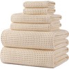 Polyte Set de 6 Toallas de Baño Microfibra Waffle Secado