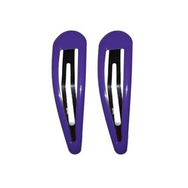 7cm Large Purple Bendies Sleepies Snap Clips Hair Clips Slides School Colour for Women Girls by Glitz4Girlz