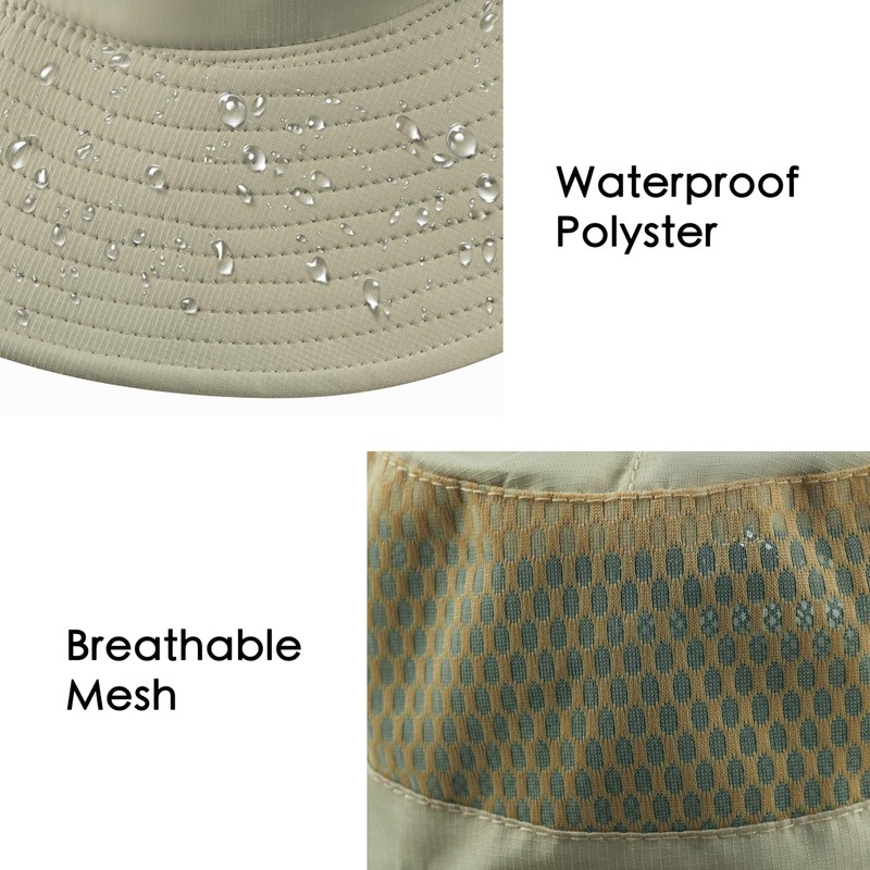 Mukeyo - Sombrero de malla para mujer, con ala ancha,